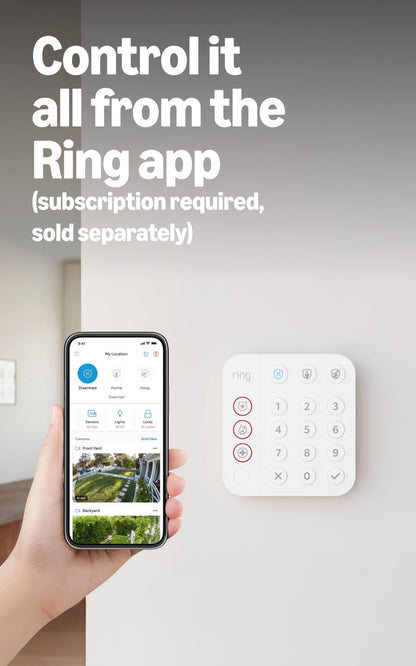 Ring Alarm 14-Piece Kit (newest model), Wireless smart home or business security system, expandable, easy setup, Mobile App Control, 24/7 Professional Monitoring, Alexa Compatible