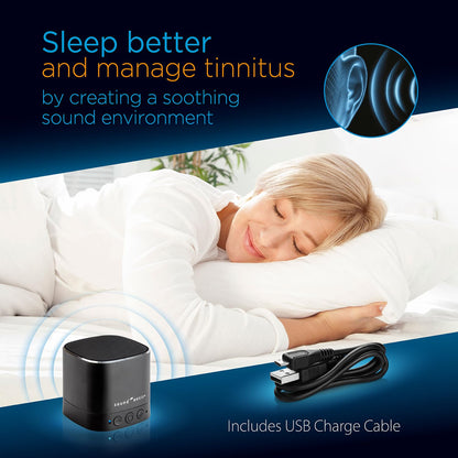 Sound Oasis® Bluetooth® Tinnitus Sound Therapy System® - Sleep Better, Manage and Mask Tinnitus, 25 Built-in Sounds for Tinnitus Relief, 12-Hour Sound Duration