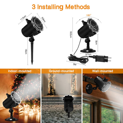 Halloween Decorations,Segotendy Halloween Christmas Projector Lights,64 Patterns LED Xmas Projector Outdoor Indoor,Waterproof Snowflake Projection Light with Remote Control for New Year Party Garden