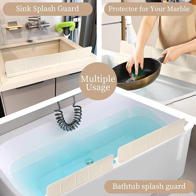 23" Ultra Silicone Sink Splash Guard Released in 2025/Dec, Self-Draining Water