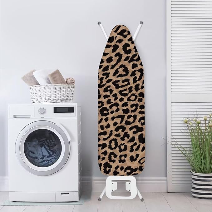 Brown Leopard Print Ironing Board Cover and Pad Soft Cover