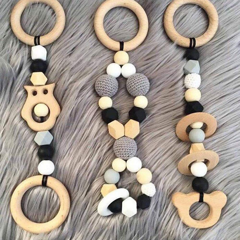 Onwon 10 Pieces Wooden Rings Natural Wood Rings Without Paint Smooth Unfinished Wood Circles for Craft DIY Baby Teething Ring Pendant Connectors Jewelry Making (70mm)