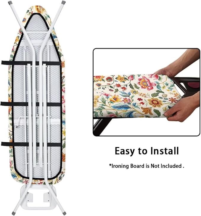 Boho Ironing Board Cover, Iron Board Cover Standard Size, Floral Ironing Board