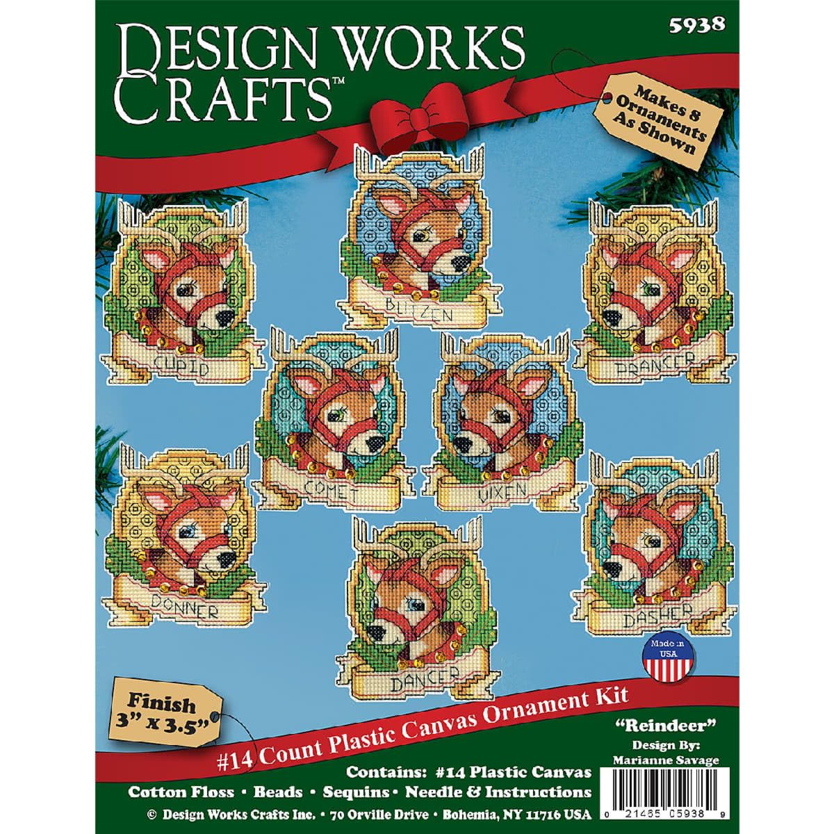 Reindeer Counted Cross Stitch Ornament Kit
