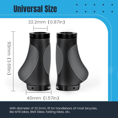 Bike Grips Rubber Ergonomic Antislip Handlebar Grips for MTB Bicycle Mountain