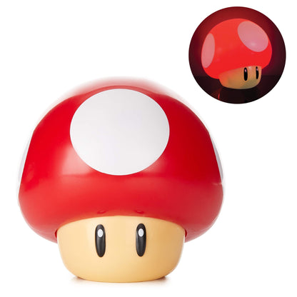 Super Mario Brothers Mushroom Figure Light - Officially Licensed Collectable Movie Merchandise With Sound, Gifts For Boys, Kids Bedroom Accessories | Paladone