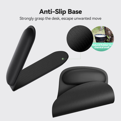 TECKNET 3-in-1 Ergonomic Mouse Pad & Keyboard Wrist Rest Set – Foldable Memory Foam Support, Non-Slip, Portable for Travel, Office, Laptop & Computer Use