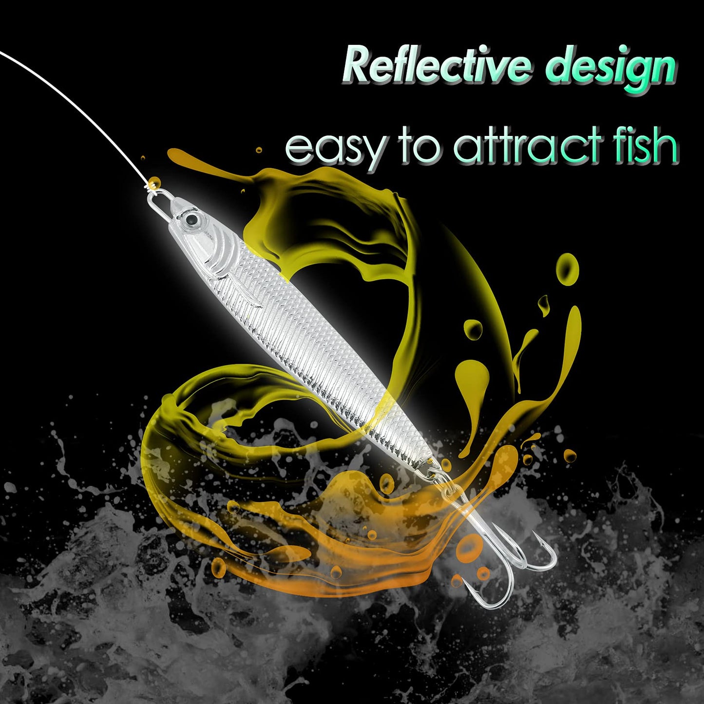 Dr.Fish Fishing Jigs Jigging Spoon Saltwater Fishing Lure Casting Metal Spoon Surf Fishing Mackerel Striper Lures Stinger Bluefish Vertical Diamond Jig Mixed 1oz