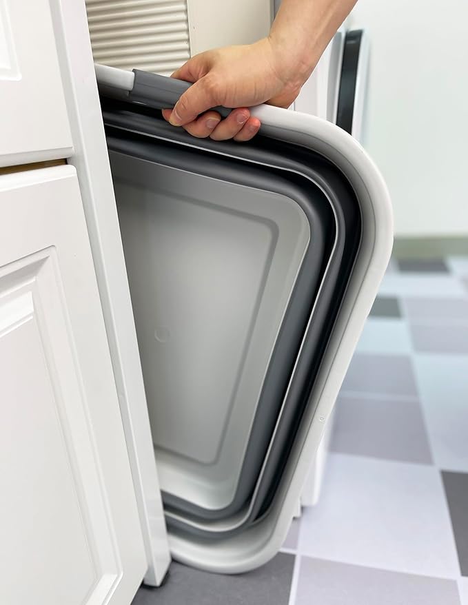 SAMMART Set of 2 Collapsible Plastic Laundry Basket