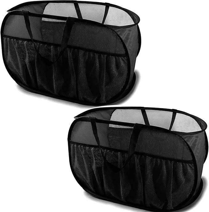 2 Pack Collapsible Laundry Baskets, Upgrade Pop Up Laundry Hamper