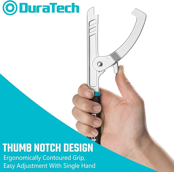 DURATECH Sink Strainer Lock Nut Wrench, Adjustable up to 4-3⁄4" Capacity