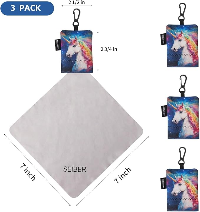 SEIBER Eyeglass Cleaning Microfiber Cloth, 7 x 7 inch Glasses Cloth