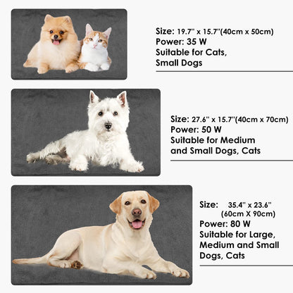 PETNF Outdoor Pet Heating Pads for Dog,Soft Electric Blanket Auto Temperature Control,Heated Mat for Dog House,Whelping Supply for Pregnant New Born Stray Feral Cat Puppy,Safe