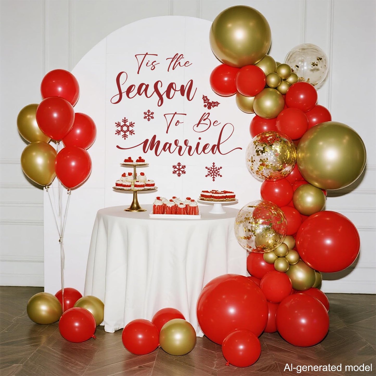 LANKBACK Tis the Season to be Married Decal Christmas Engagement Wedding Decorations from Misstletoe to Mrs Bridal Shower Decorations