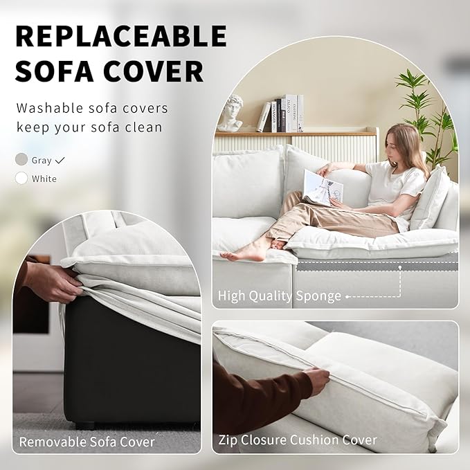 Cloud Sectional Couches, Down Filled Sofa