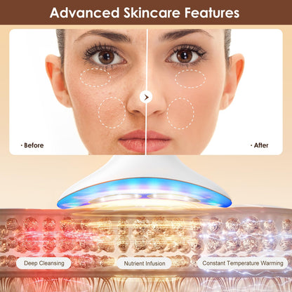 Facial and Neck Massager for Face, Neck - Skin Lifting & Firming - Wrinkle & Dark Circle Reducer - at Home Skin Care Face Sculpting Tool and Neck Massager-Pastel Pink