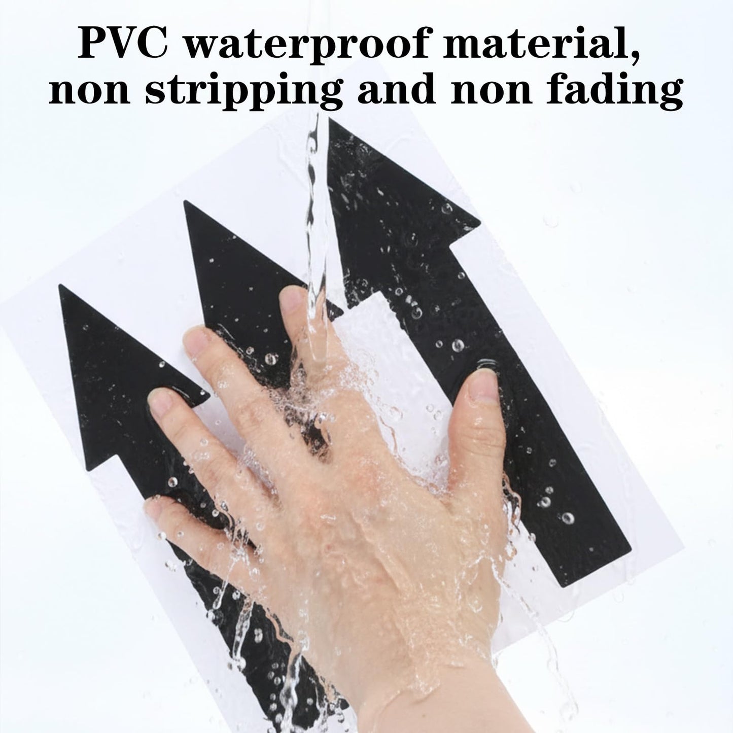 Ymapinc 7.87"x2.36" Black Arrow Stickers for Signs, 12 Pack Waterproof PVC Floor Decals, Self-Adhesive Directional Arrow Outdoor, Small Directional Arrows for Road Instructions & Direction Marking