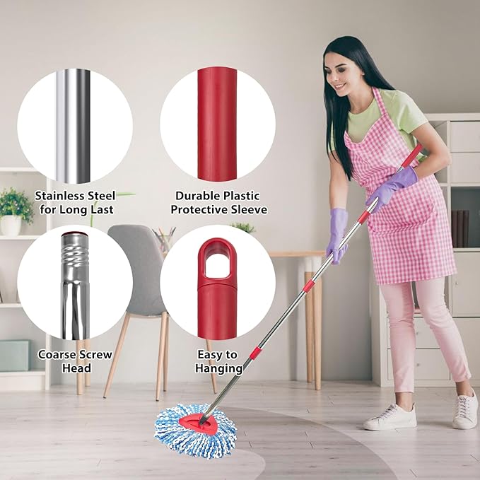 Spin Mop Replacement Set for O-Ceda 2-Tank System, Includes 2 Mop Head