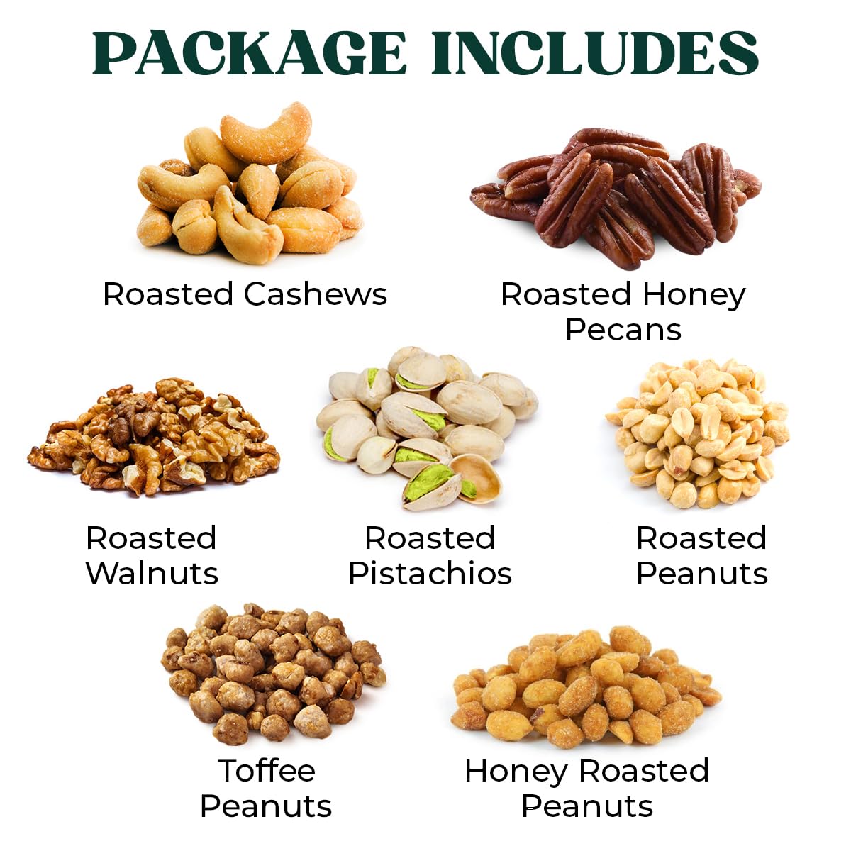 Nuts gift Basket - With a Variety of Freshly Roasted Nuts - Beautifully Packaged Gift Baskets for Woman, Easter Gift Basket for Him.