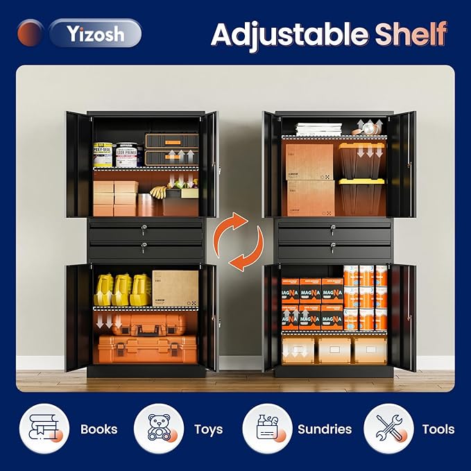 Yizosh Metal Garage Storage Cabinet