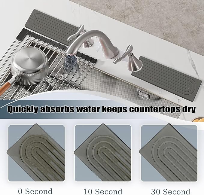 Stargaz Faucet Mat For Kitchen Sink，Sink stone quick dry around faucet