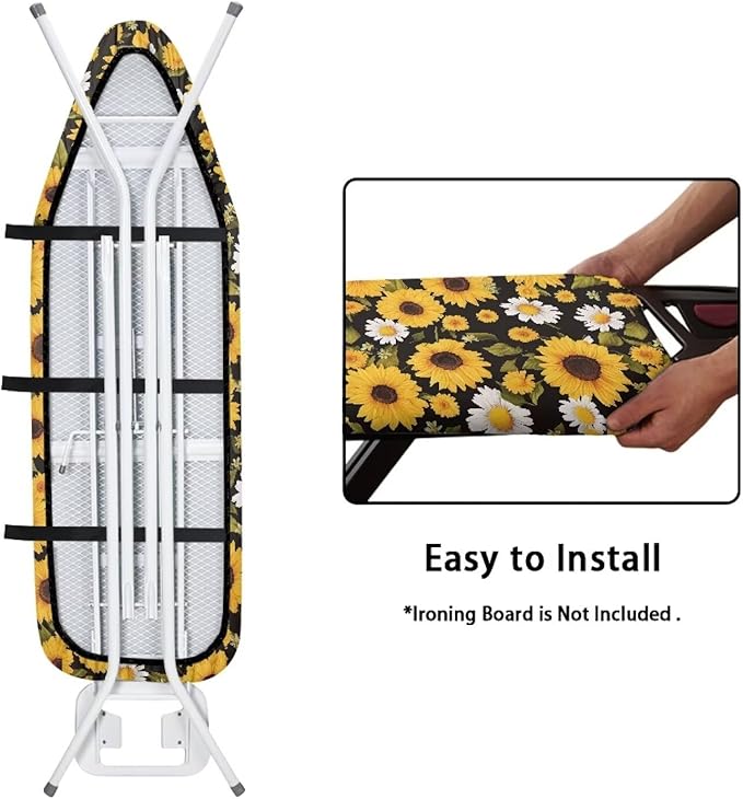 Sunflower Ironing Board Cover Iron Pad Covers Resist Scorching and Staining
