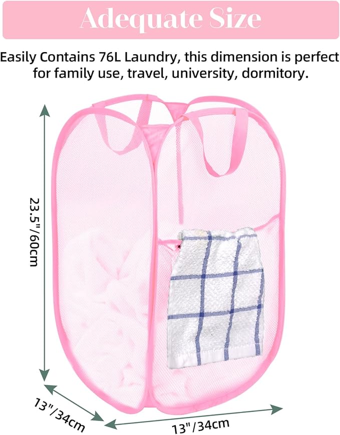 2 Pack Durable Collapsible Laundry Baskets