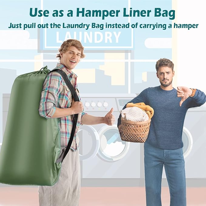 Heavy Duty Laundry Bag 2 Pack XL Nylon Laundry Bags