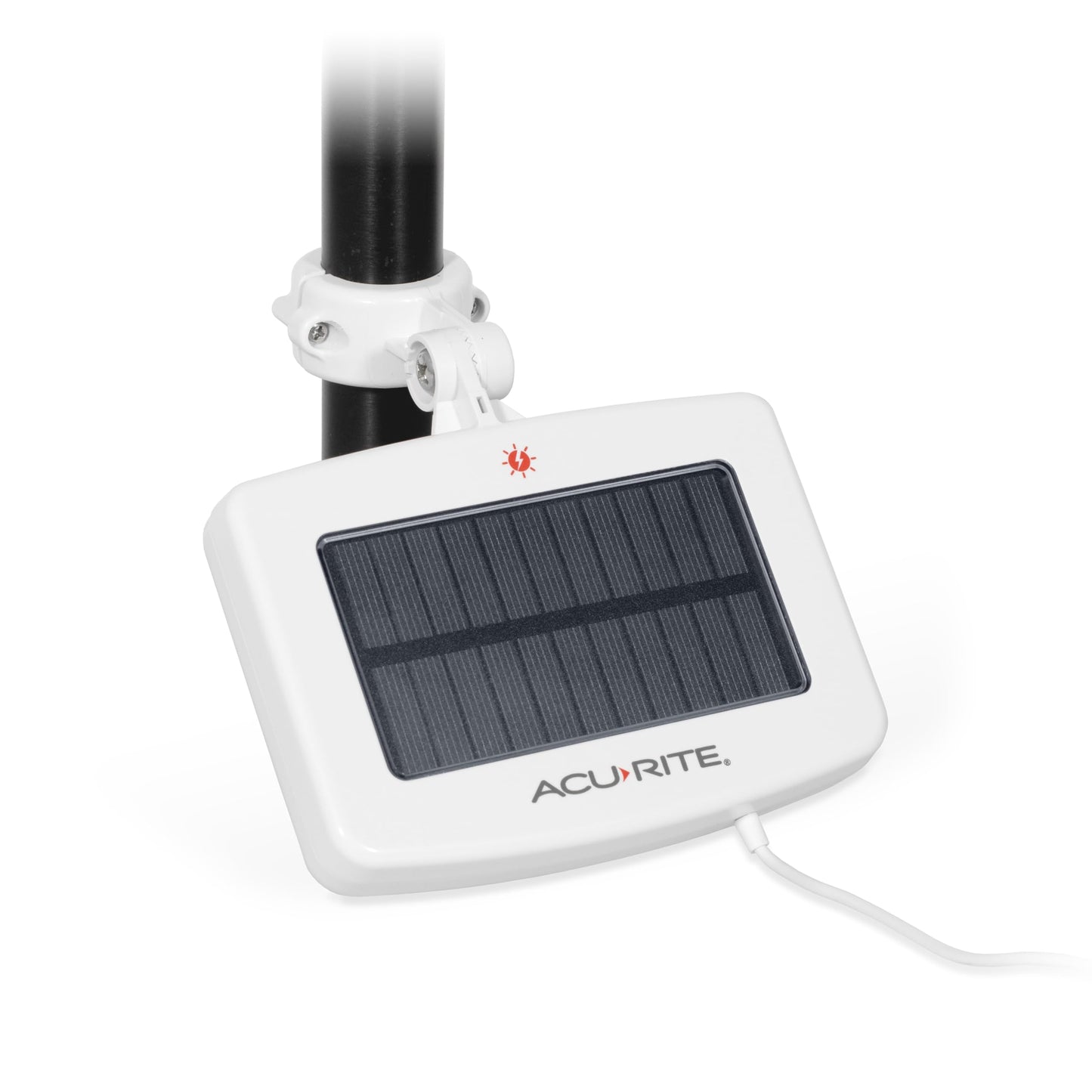 AcuRite Iris (5-in-1) Wireless Weather Station with Solar Power Pack for Indoor and Outdoor Temperature, Humidity, Wind Speed and Direction, and Rainfall with Dark-Themed Digital Display (01517RM)