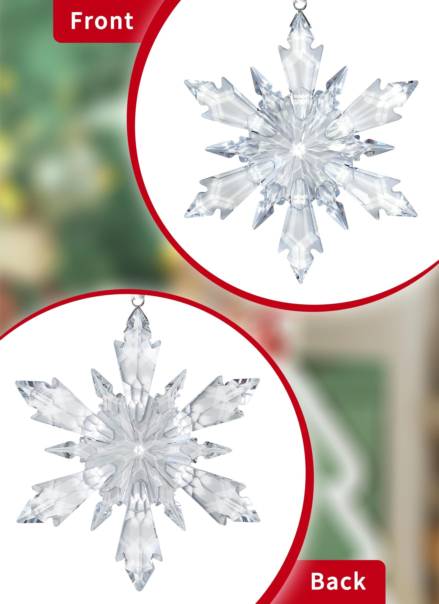 2026 Crystal Snowflake Ornament - Annual Collectible Crystal Christmas Tree Hanging Decoration, Holiday Keepsake Gift