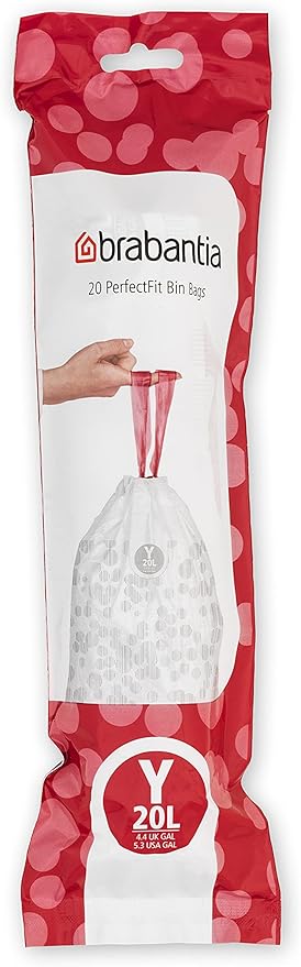 Brabantia PerfectFit Trash Bags Thick Plastic Trash Can Liners