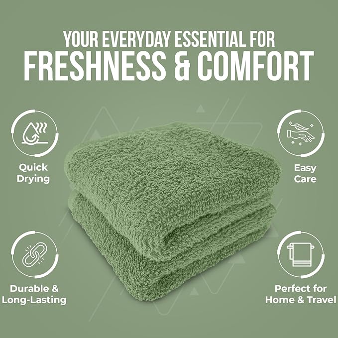 DAN RIVER 12 Pack Wash Cloths for Showering