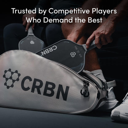 CRBN Pickleball - TruFoam Waves Paddle - Elongated w/Long Handle - Carbon Fiber Pickleball Paddle - 100% Foam Core Designed for Maximum Power, 14mm