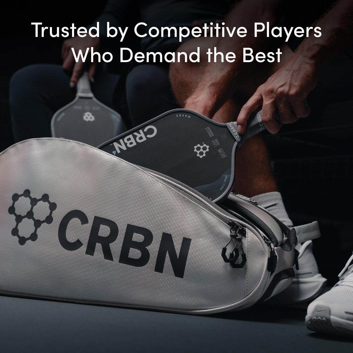 CRBN Pickleball - TruFoam Waves Paddle - Hybrid, Aerocurve - Carbon Fiber Pickleball Paddle - 100% Foam Core Designed for Maximum Power, 14mm