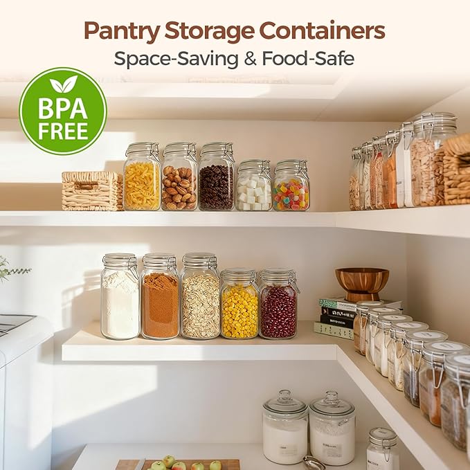ComSaf 27oz Airtight Glass Canisters