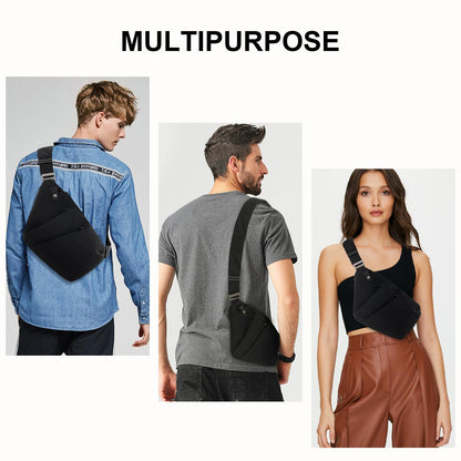 OSOCE Anti Theft Travel Bag, Mens Sling Chest Bag, Crossbody Multi Pockets Shoulder Bag Waterproof Bags Cover Pack Casual Cycling Hiking for Men Women