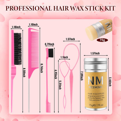 NICEMOVIC Ceramic Heating Hair Straightener Comb - Hot Pressing Brush for Natural Black Hair, Beard Wigs, and Curling (Gold)