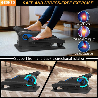 Under Desk Elliptical Machine, Electric Ellipse Leg Exerciser for Senior, Quiet and Compact Electric Seated Pedal Exerciser for Home with Display Monitor, Remote Control & 12 Adjustable Speeds