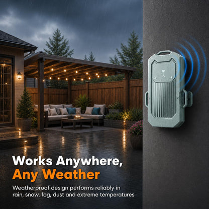 LETWESAF Wireless Radar Motion Detector Sensor – Add-On Accessory Only, No Receiver – 1/2 Mile Range, IP65 Waterproof, Rechargeable, Hidden Design – Outdoor Security for Driveway, Home, Camping