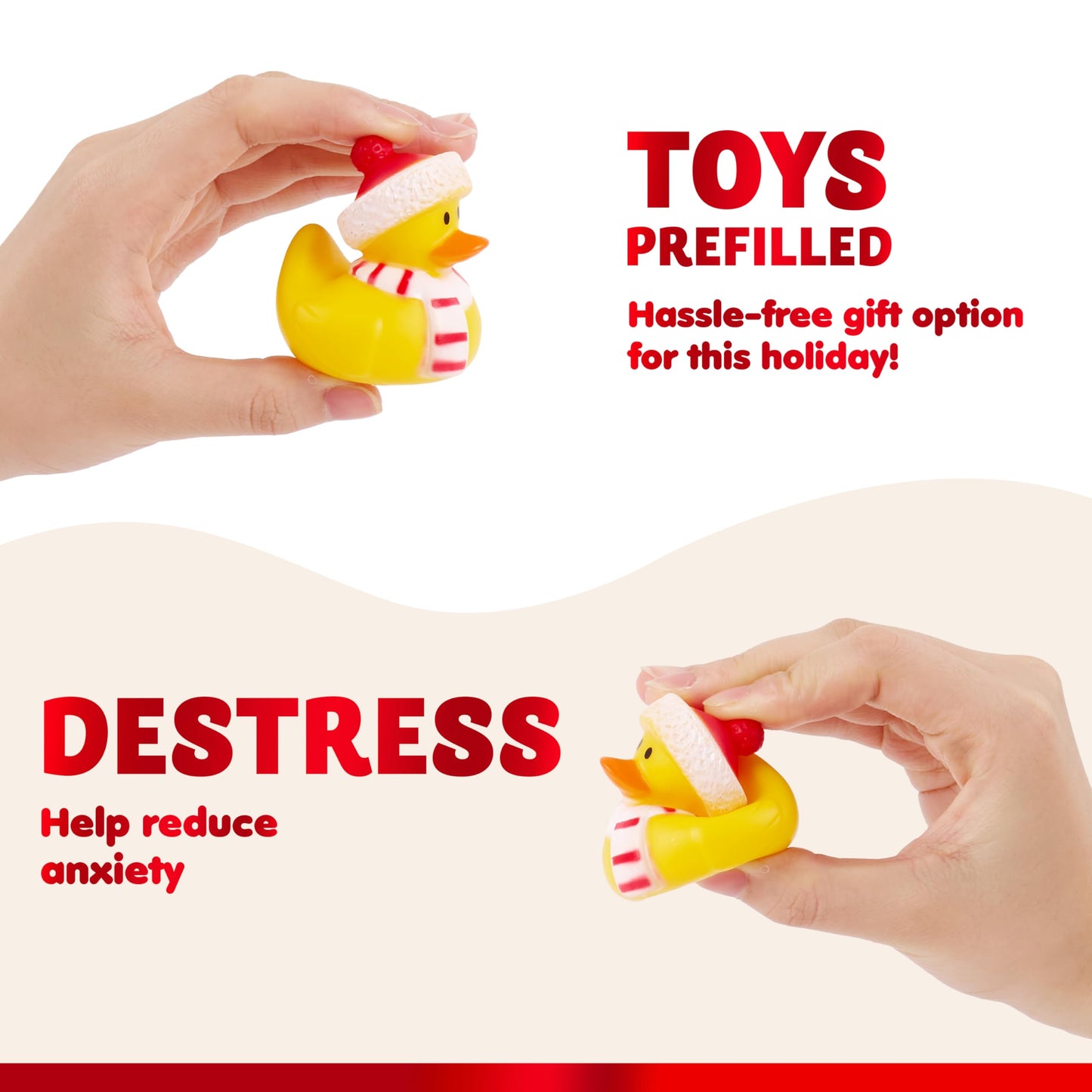 JOYIN 2025 Christmas Advent Calendar Ducks, 24 Days Christmas Countdown Calendar Rubber Ducks, Rubber Ducky Bath Toys for Boys Girls Kids, Xmas Party Favor Fun Gifts