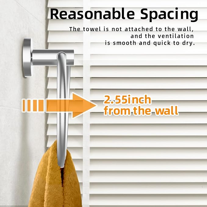 Brushed Silver Towel Ring 2Pack, SUS304 Stainless Steel Hand Towel Holder