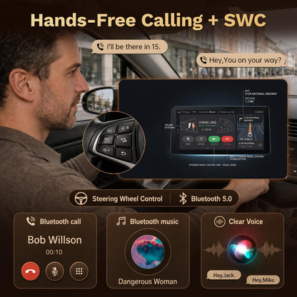 [4Core + 64G ROM] Car Radio Stereo for Ford F150 2004-2008: 7" Touch Screen Head Unit with Wireless Carplay Android Auto Bluetooth 5G-WiFi GPS RDS EQ HiFi FM Mirror Link SWC Backup Camera