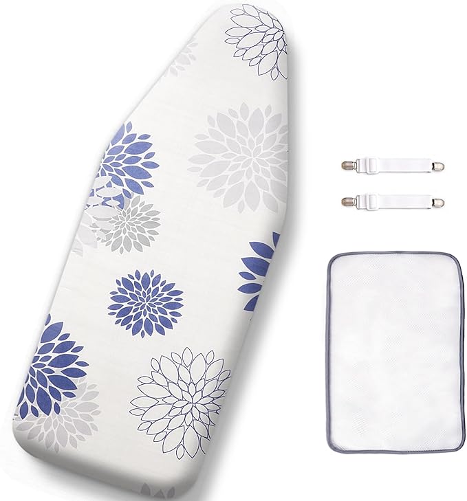 SheeChung 12.5"x32" Small Ironing Board Cover and Pad, Fits Mini Table Top
