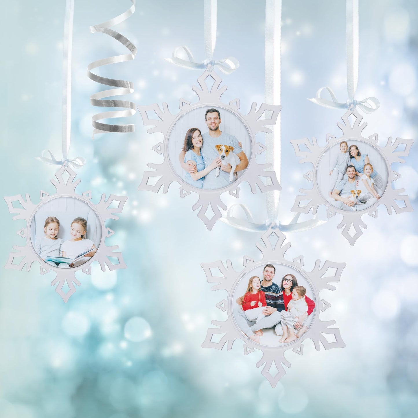 Snapins Snowflake Photo Ornaments - Pack of 24