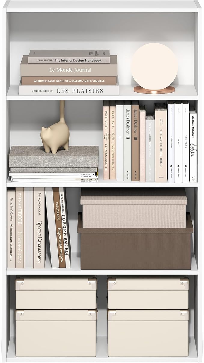 Furinno Jaya Book Shelf, 4-Tier Book Shelf, Bookcase