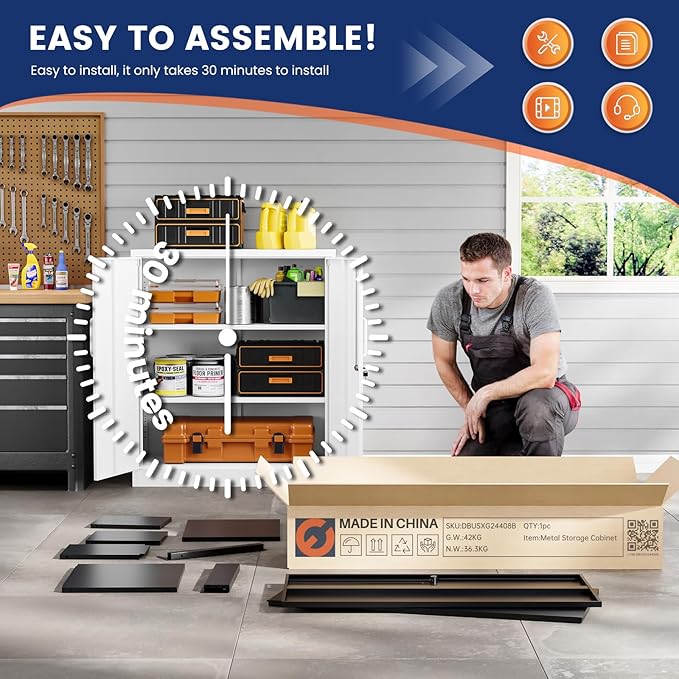 Yizosh Metal Garage Storage Cabinet