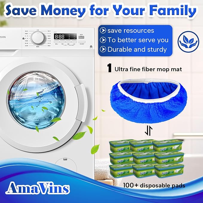 5 Pack Reusable Microfiber Mop Pads Compatible