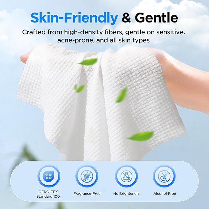 ITO Disposable Face Towel, Ultra-Soft 1-Second Quick-Dry Face Towels, Gentle
