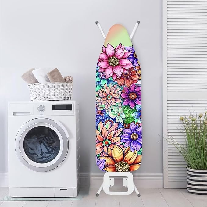 Boho Floral Ironing Board Pad Ironing Board Cover and Pad 15" x 54" Scorch