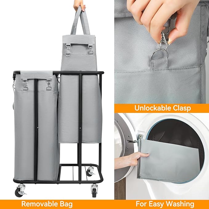 WOWLIVE Double Laundry Hamper